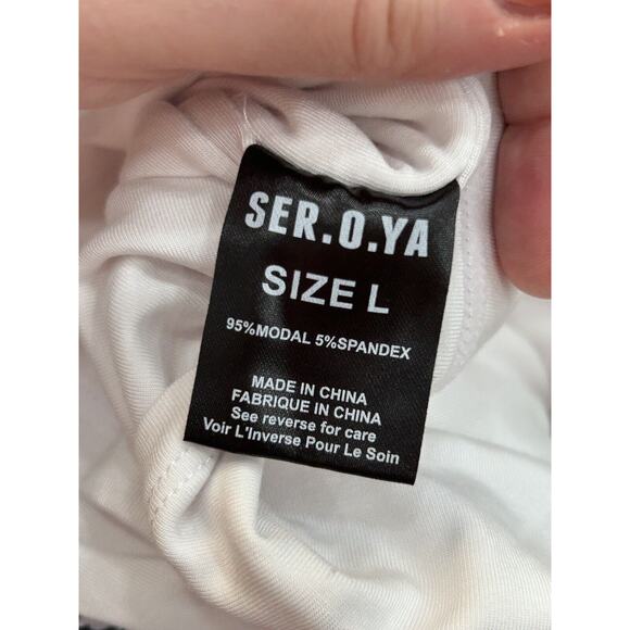 SER.O.YA Lana Mini Dress Size L With Long Sleeved Shurg Jacket Two Piece Set NWT - Picture 6 of 7